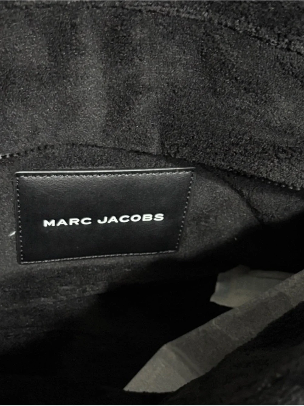 Marc Jacobs Black Terry Cloth Tote with Cream Logo NWT